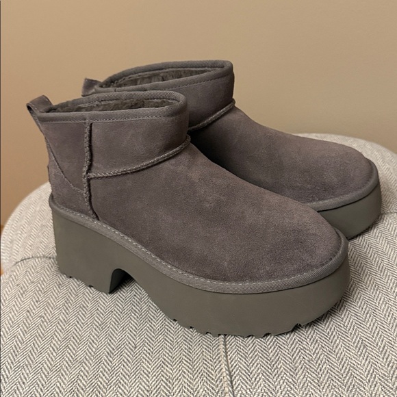 UGG Women\'s Dark Gray Platform Boots